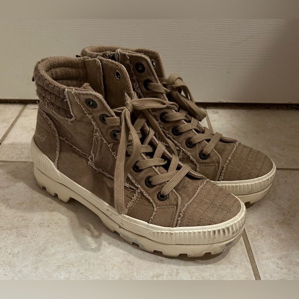 Brown High-Top Sneakers
